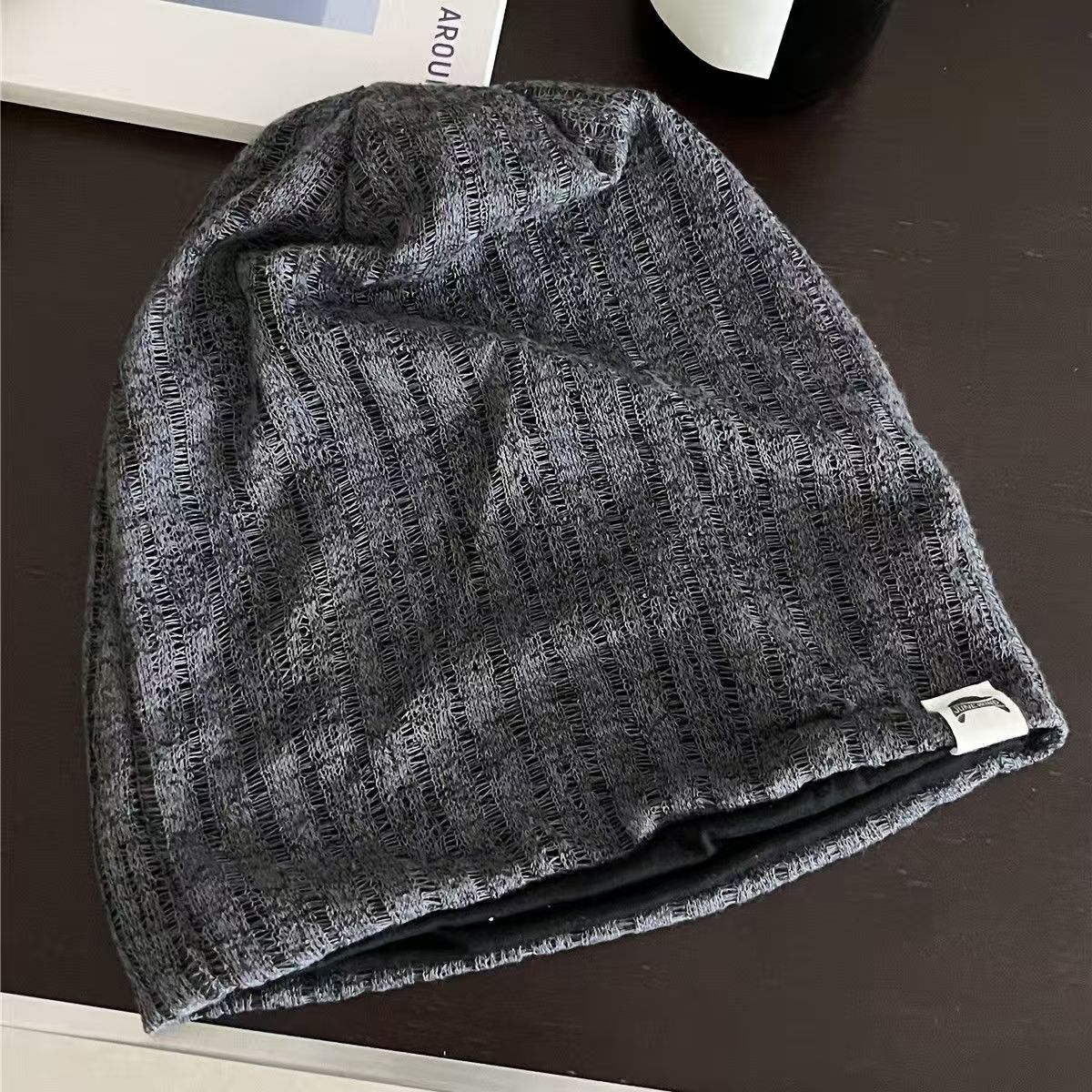 秋冬新款针织帽棉质男女包头帽跨境套头帽日式冷帽时尚堆堆帽