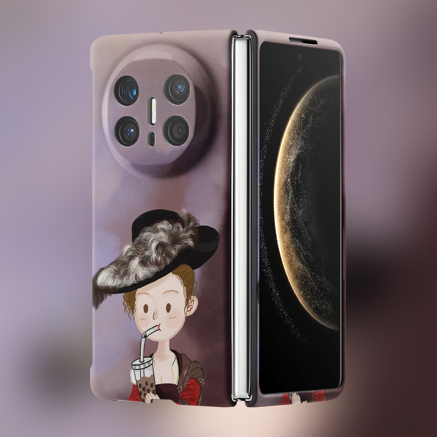 适用华为折叠屏强磁夜光小众