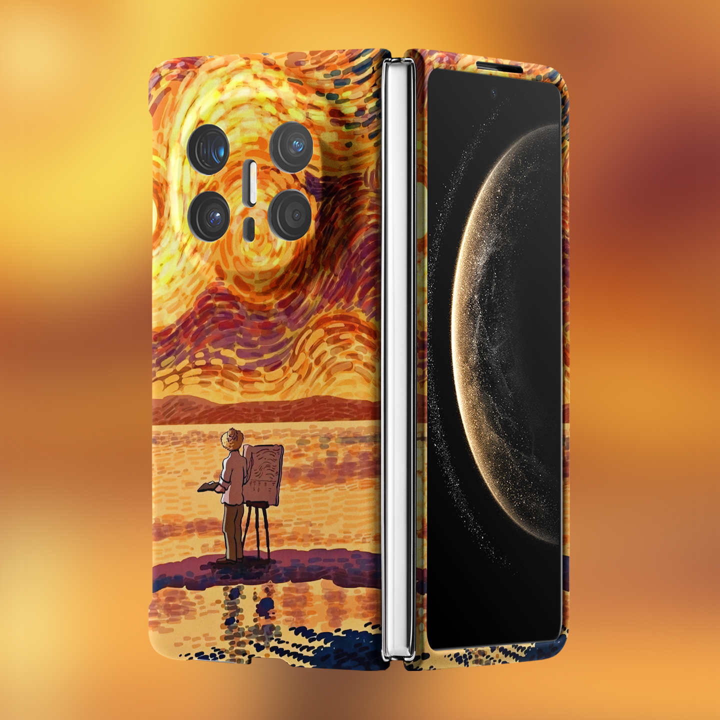 适用华为折叠屏强磁夜光小众