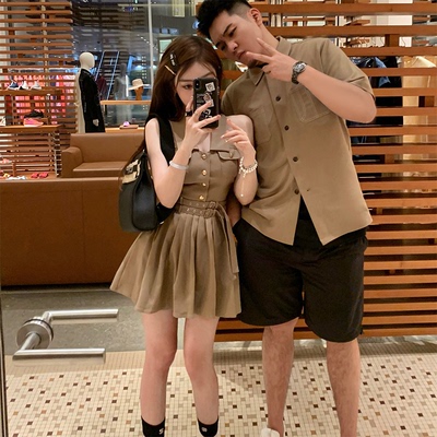taobao agent Summer small dress, skirt, couple clothing for lovers, trend of season, french style