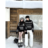 秋冬2025新款 ins超火毛衣男女韩版 宽松法式 情侣装 针织衫 外套潮牌