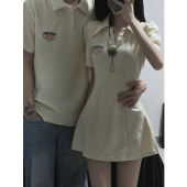 T恤女连衣裙法式 小众设计感情侣装 短袖 2025韩版 一裙一衣ins潮 夏季