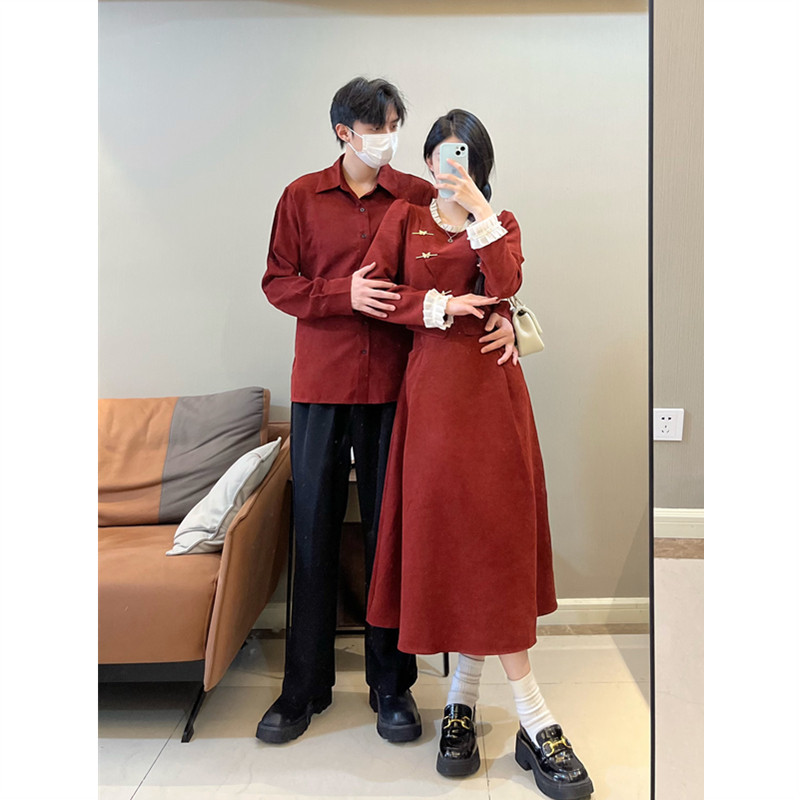 复古高级感收腰显瘦连衣裙