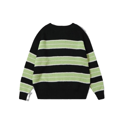 冬季慵懒风撞色情侣毛衣