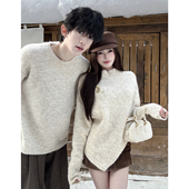 秋冬2025新款 ins超火毛衣男女韩版 宽松法式 情侣装 针织衫 外套潮牌