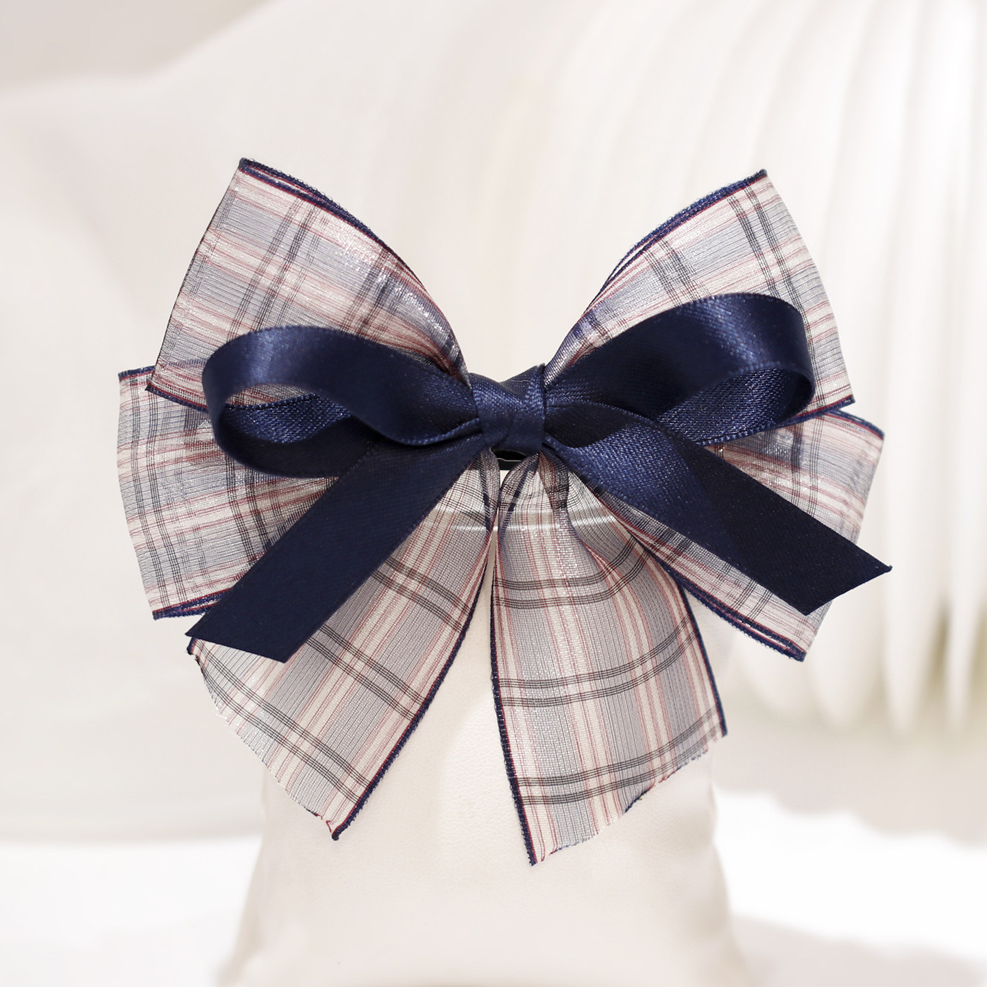 新款女士头花盘发工作上班夹子发网银行空姐盘头护士职业头饰发饰图片