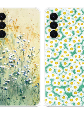 ins小雏菊适用三星A56手机壳A55A54A53A52A36A35A34A33A26A16A15A14A06复古插画文艺唯美女款软