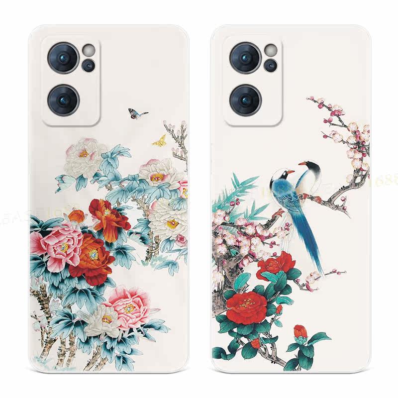 蝶戏牡丹9适用于oppo reno10手机壳11/8pro+6文艺7中国风5K国画4se超薄3元气版2z简约Ace女款软十一,3C数码配件,手机保护套/壳,淘宝优惠券,粉丝福利购,淘宝优惠卷