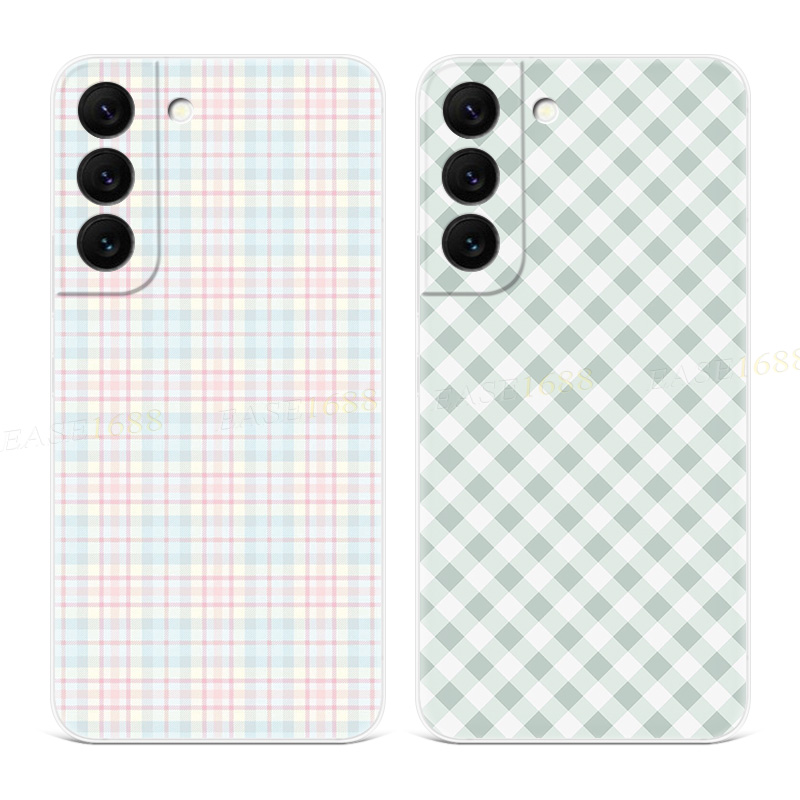 文艺格子适用三星手机壳英伦风