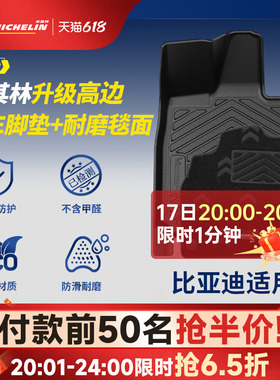米其林全TPE汽车脚垫比亚迪唐汉EV秦PLUS宋PRO元PLUS海豚海鸥海豹