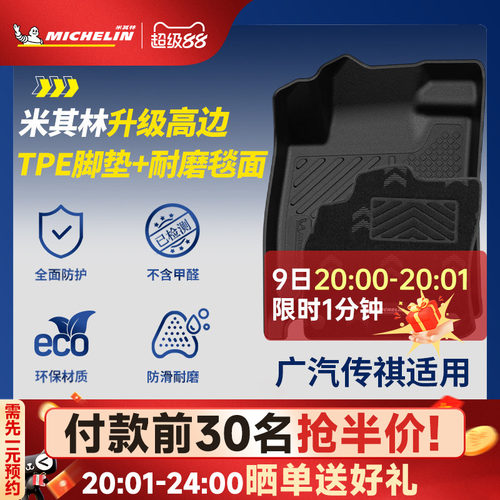 米其林全TPE脚垫适用于广汽
