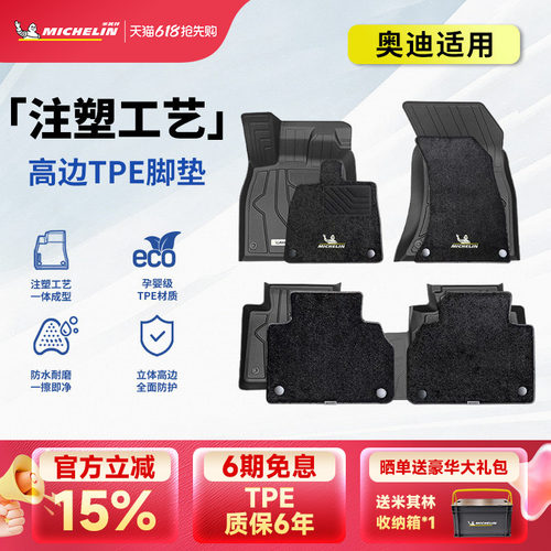 米其林奥迪车系专用全TPE脚垫