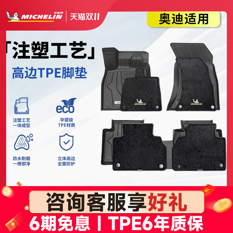 米其林奥迪车系专用全TPE脚垫