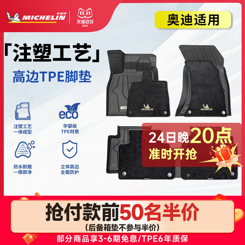 米其林奥迪车系专用全TPE脚垫