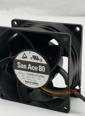 三洋9GV0812P1F091 12V 1.5A 8CM 8038大风量散热风扇80*80*38MM
