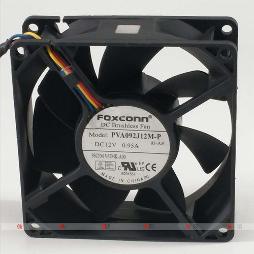 富士康FOXCONN PVA092J12M-P 12V 0.95A 9cm 9032 戴尔机箱风扇