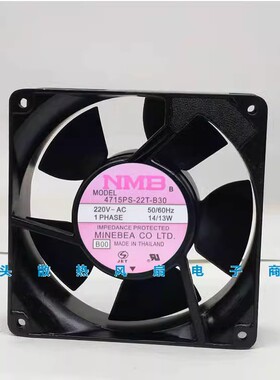 4715PS/MS/FS-22T-B30 AC220V 原装NMB 120*120*38MM铝框交流风扇
