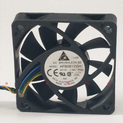 台达AFB0612VHC 6013 12V 0.36A 6CM 4线PWM温控测速CPU机箱风扇