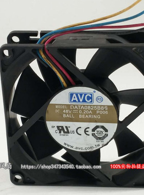 台湾AVC DATA0825B8S 8025 48v 0.2A 8CM PWM温控中兴设备风扇