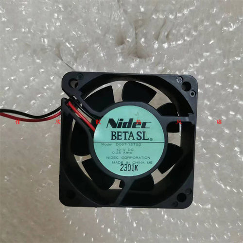 NIDEC D06T-12TS2 6025 12V 0.25A 超耐用双滚珠轴承6CM 散热风扇