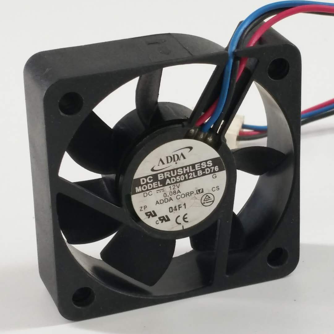 ADDA AD5012LB-D76 5015 12V 0.08A 5CM3线电源交换机CPU散热风扇