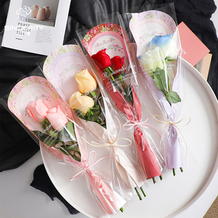 七色堇38节花繁单支袋花束包花鲜花束手工花艺鲜花包装 材料