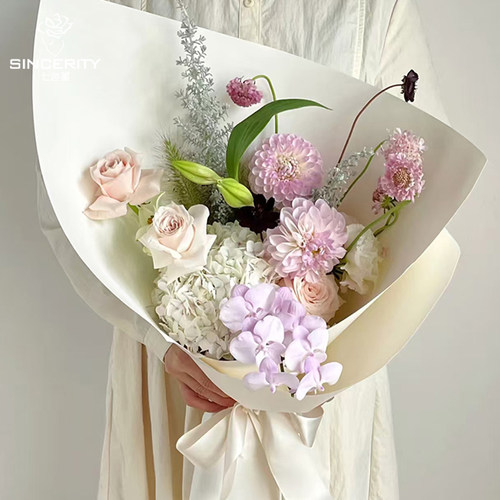 七色堇硬挺纸花艺造型纸花束包花纸牛皮纸材料鲜花包装纸