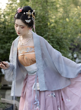 【锦瑟衣庄】宋制汉服 日常窄袖衫淡雅温柔 浅绿白色灰色清凉现货