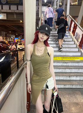 Lovedeath【沙丘废土】性感修身解构吊带背心女设计感不规则上衣