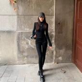 长裤 Lovedeath 黑色丰胯牛仔裤 女高腰修身 黑色领域 自带丰胯垫