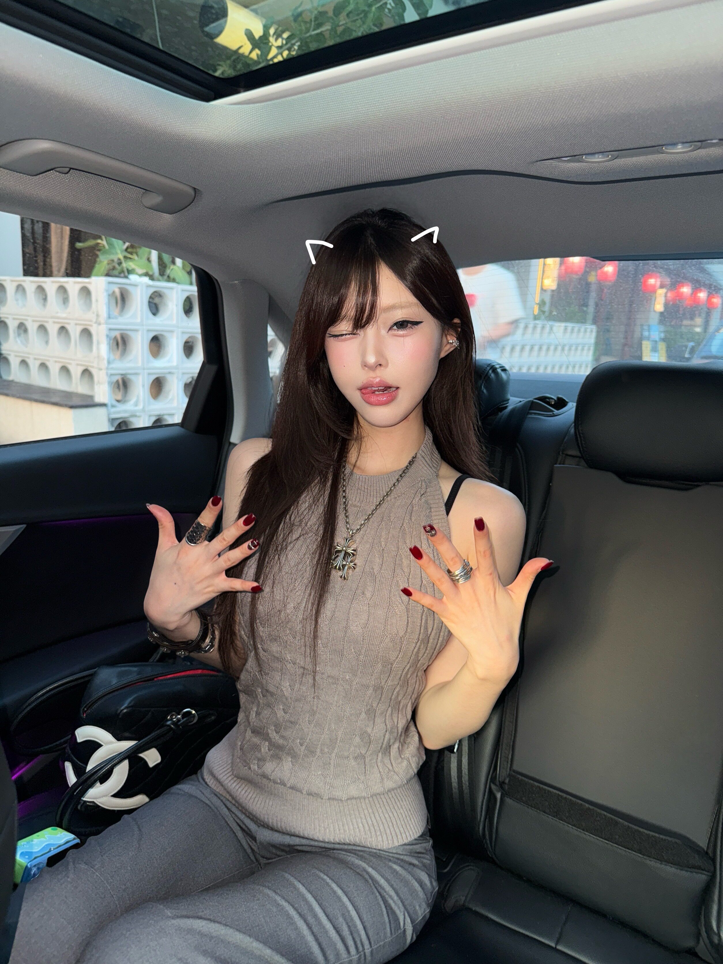 Lovedeath【雾灰美学】辣妹露背麻花薄针织短款挂脖无袖上衣女