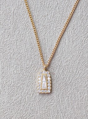 静谧森林 日系A家限定复古小众锆钻锆石项链s925银镀金QQ糖同款女