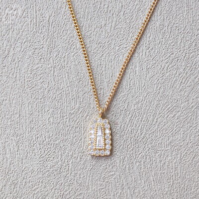 静谧森林 日系A家限定复古小众锆钻锆石项链s925银镀金QQ糖同款女