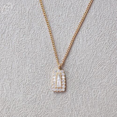 静谧森林 日系A家限定复古小众锆钻锆石项链s925银镀金QQ糖同款女