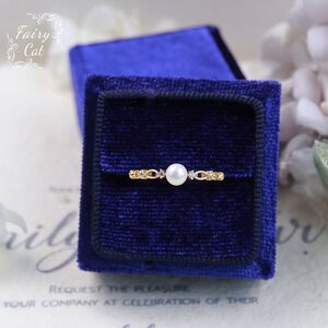 日系天然珍珠唯美戒指银饰