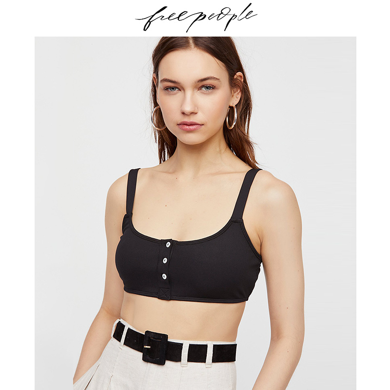 Free People ÕýÃæÏµ¿Ûµ¯Á¦ÂÞÎÆÊæÊÊÈí±ÎÄÐØ 2018´ºÏÄпîÅ®×°
