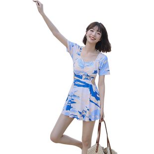 金格尔【断码清仓捡漏】泳衣女大码胖mm连体长袖运动保守泳装