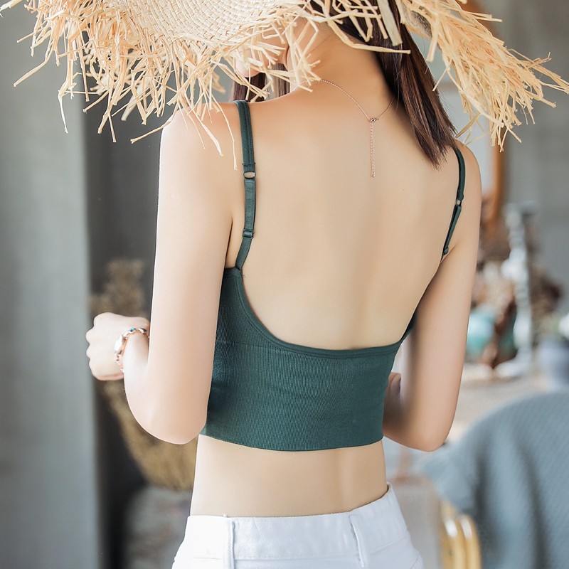 u型美背吊带网红爆款内衣女新款裹胸打底衫内搭文胸一体抹胸外穿