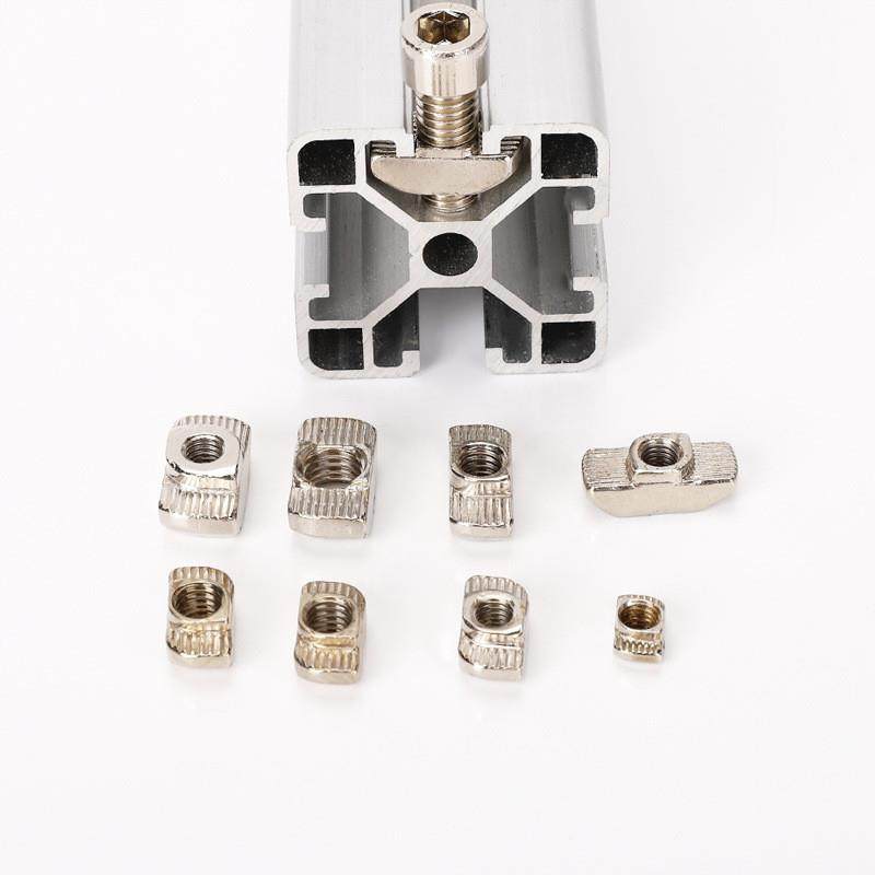 欧标T型螺母2020 3030 4040 45型材船型固定件M3M4M5M6M8螺帽镀新