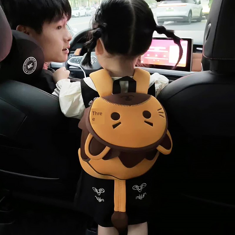 小狮子书包幼儿园女孩儿童轻便背包防走失双肩包可爱卡通立体超轻
