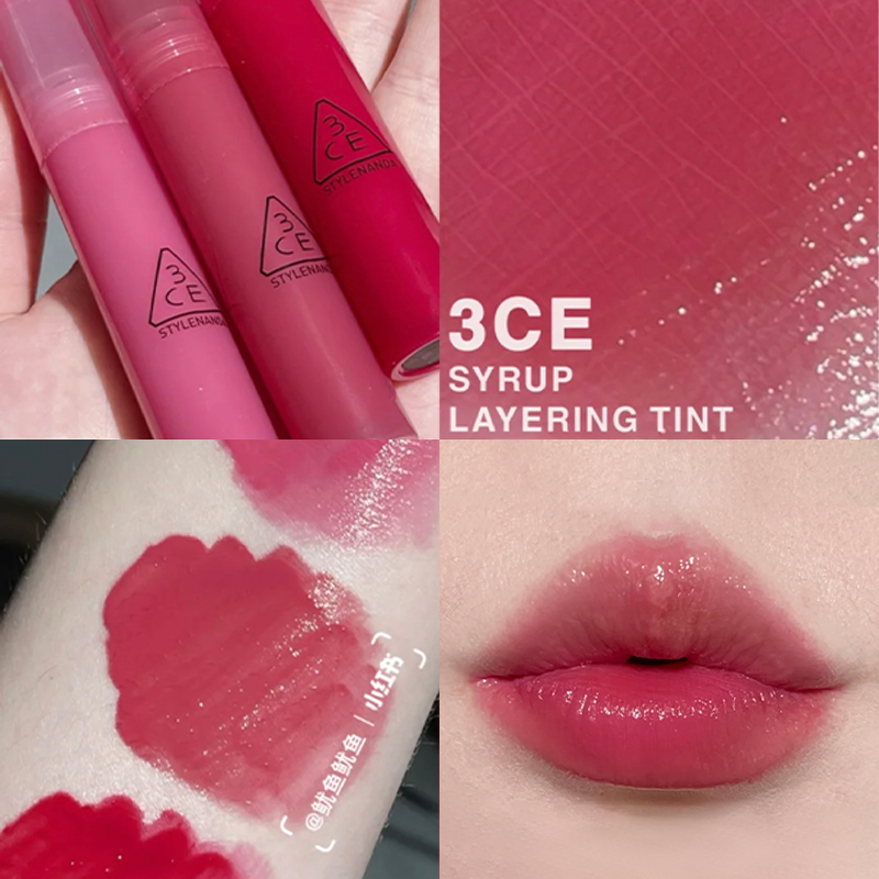 3CE糖浆果汁镜面唇釉水无花果