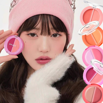 一枝南南推荐 韩国amuse双色果汁唇颊两用腮红膏唇釉保湿滋润口红