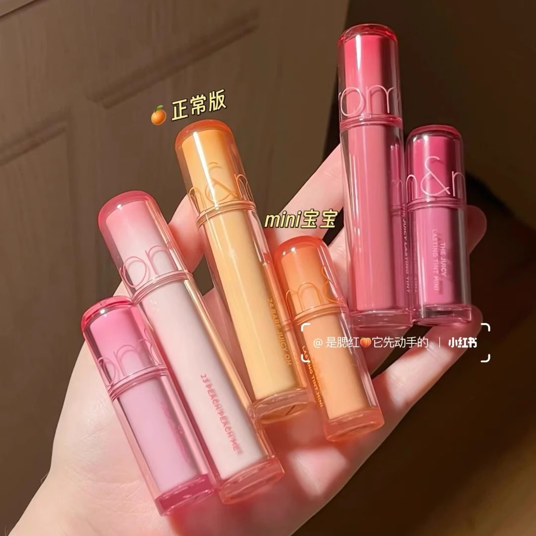 romand果汁唇釉2.0迷你口红mini水光镜面glow唇蜜滋润学生便携装