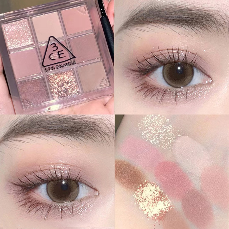 3ce透明壳九色眼影盘九宫格