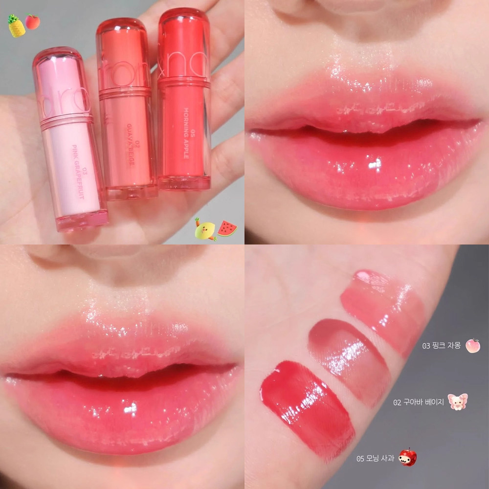 romand果汁唇釉2.0迷你口红玻璃唇05morning apple晨曦苹果红显白图片