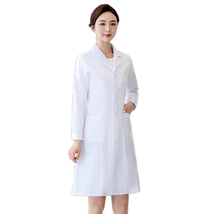 白大褂长袖医生服女白大衣短袖护士医师药店实验服学生化学工作服
