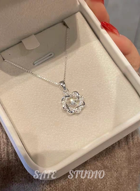 足银S999繁花似锦纯银项链女轻奢小众高级百搭锁骨链送女朋友闺蜜