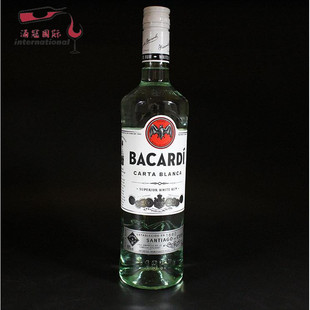 百加得白朗姆750ml 百家得白超级朗姆百加得朗姆酒烘焙新包装40度