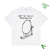 T恤 短袖 小众设计感趣味创意艺术生骑滑板 青蛙oversize男女同款