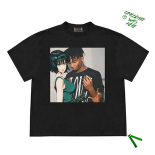 联动嘻哈复古说唱宽松短袖 Tee恶搞二次元 T恤 Sleeve 欧美风Short